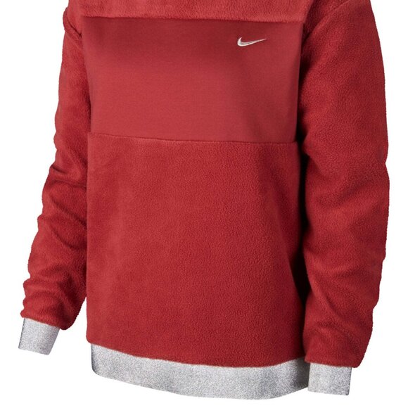 Nike Womens Therma Fleece Metallic Trim Training Top Size X-Large Color Gold - Picture 2 of 2